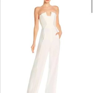 Size 2, Black Halo Lena strapless jumpsuit